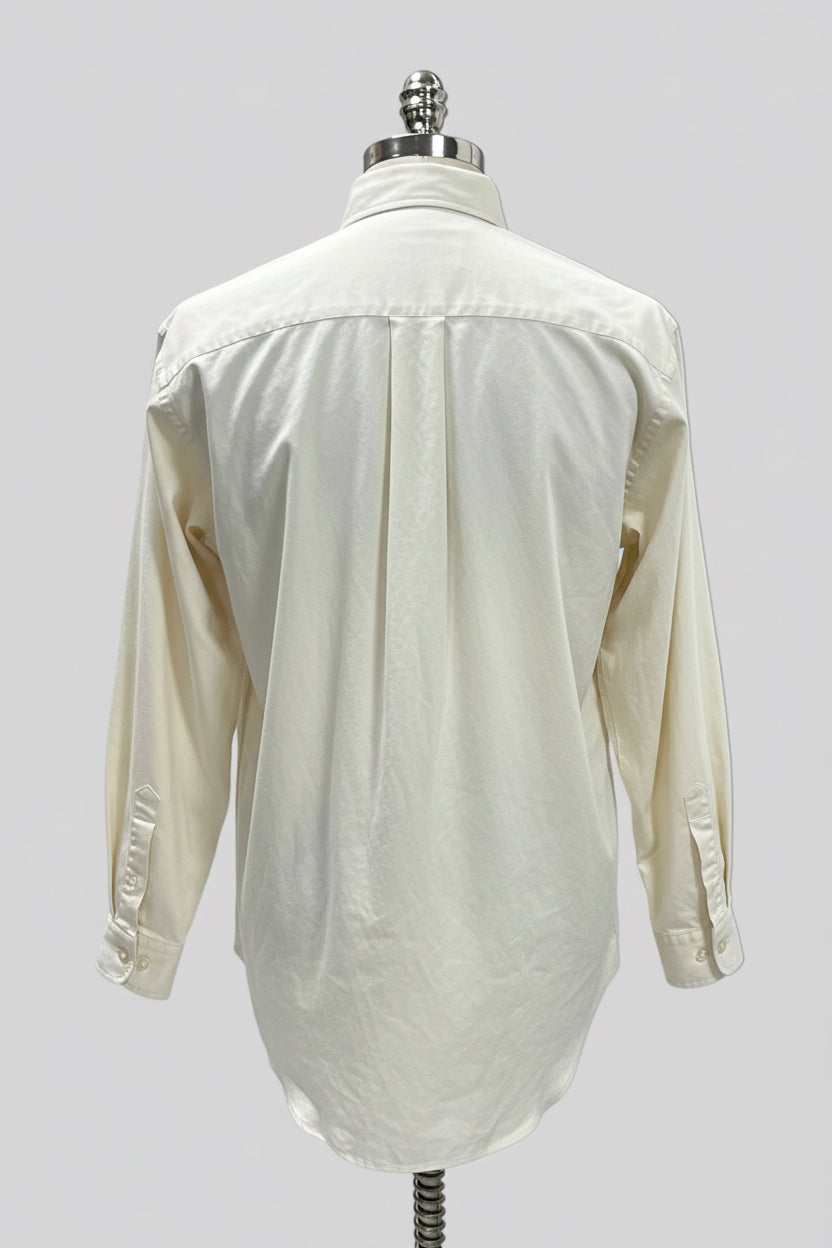 Camisa de botones Polo Ralph Lauren 🏇🏼 Oxford en color crema Talla M Entalle Regular (ver descripción)