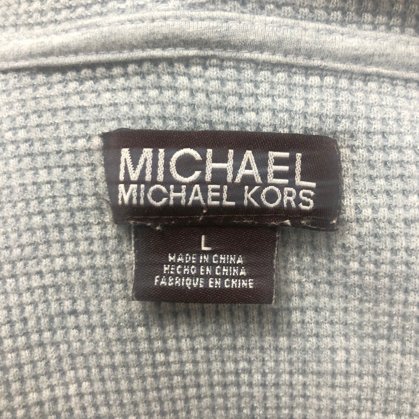 Sueter Jersey con capucha Michael Kors color gris claro Talla L