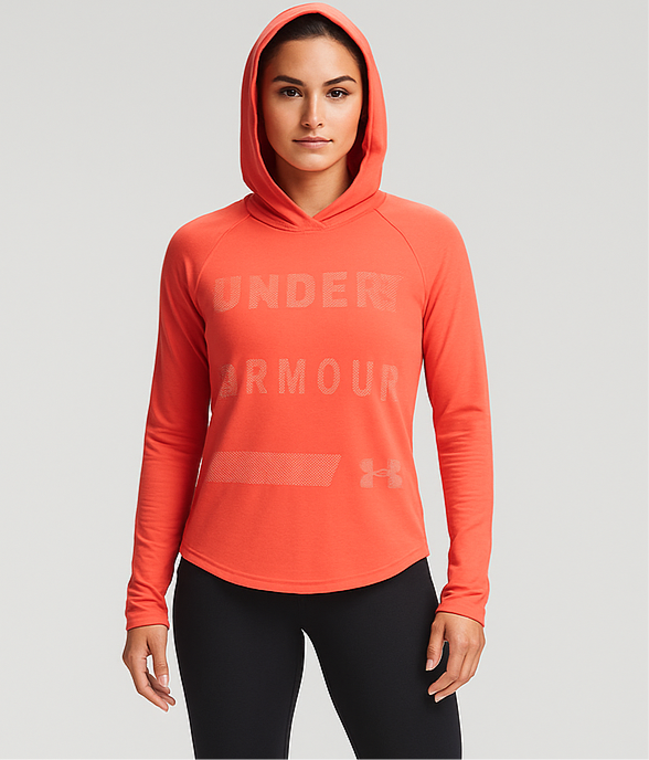 Sudadera Hoodie de mujer Under Armour 🏋🏽 color naranja neon Talla XS