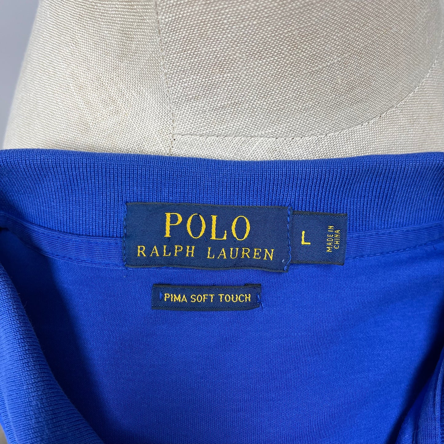 Camiseta Polo Ralph Lauren 🏇🏼color azul intenso Talla L Entalle Regular