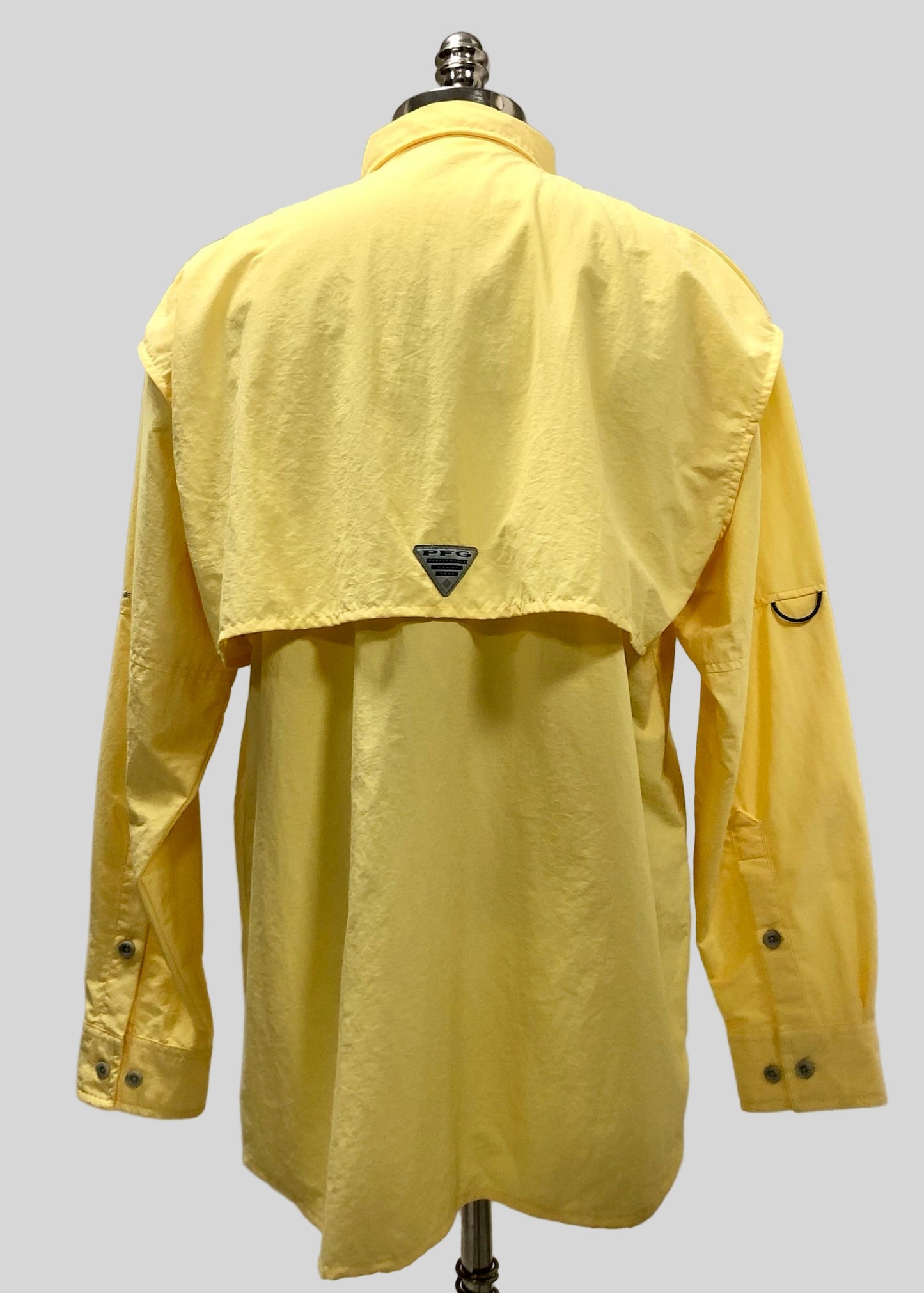 Camisa Columbia 🔹color amarillo con Omni Shade Manga larga Talla M
