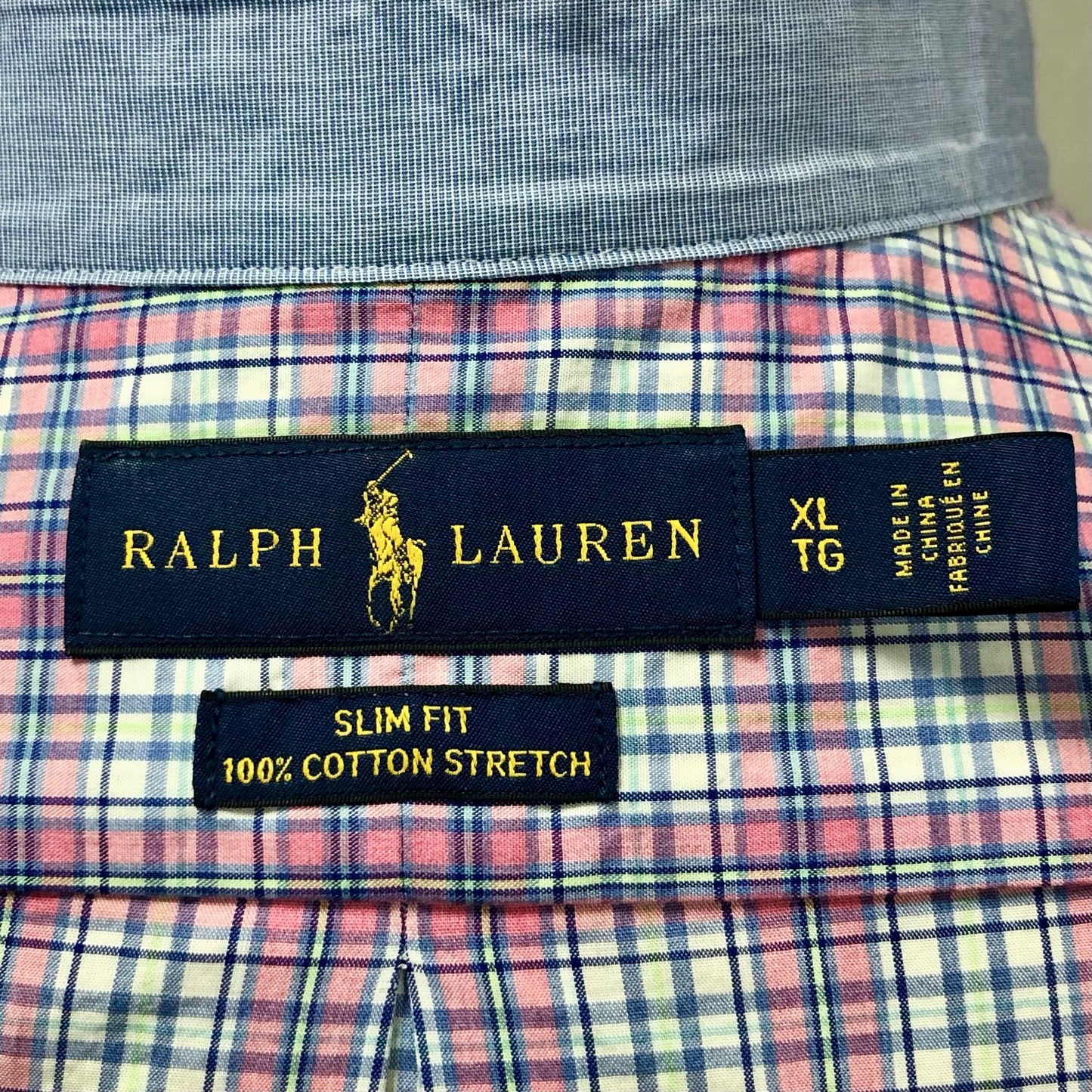 Camisa de botones Polo Ralph Lauren 🏇🏼 con patron de cuadros Rojo, azul y blanco Talla XL Entalle Slim Fit