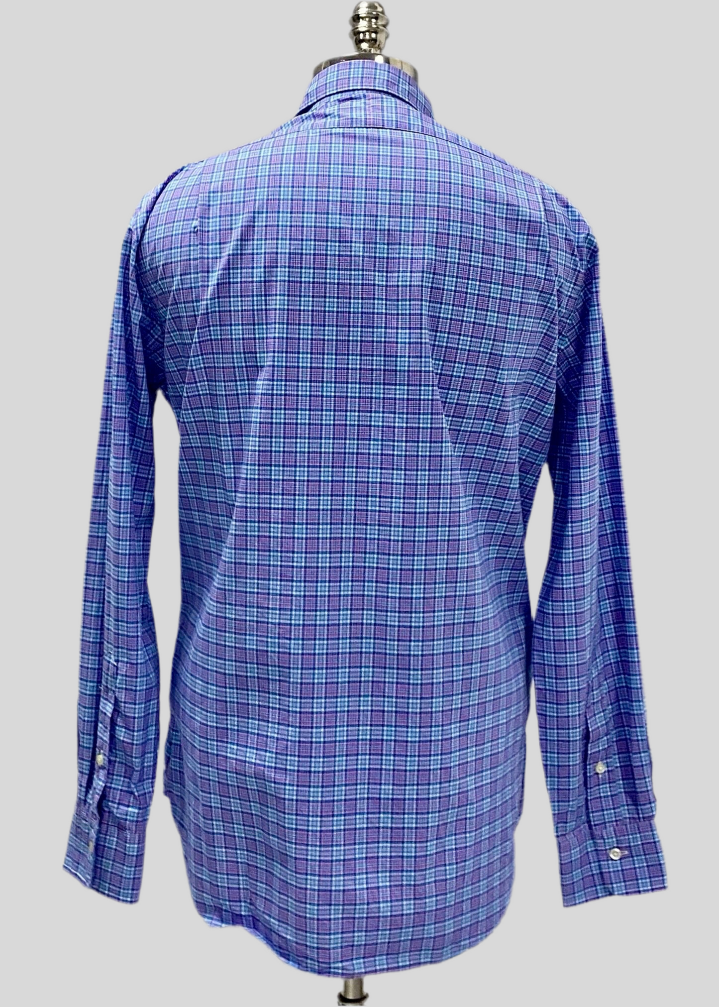 Camisa de botones Polo Ralph Lauren 🏇🏼 de cuadros rosado, azul y celeste Talla L Entalle Clásico