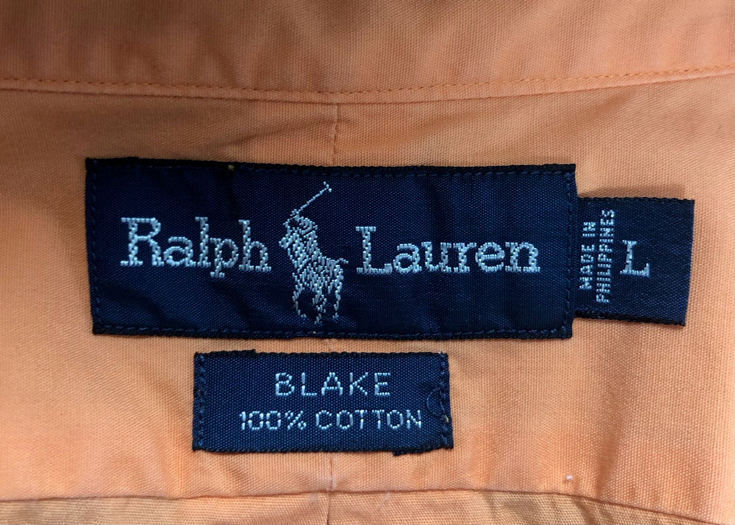 Camisa de botones Polo Ralph Lauren 🏇🏼  en color naranja claro Talla XL Entalle Regular