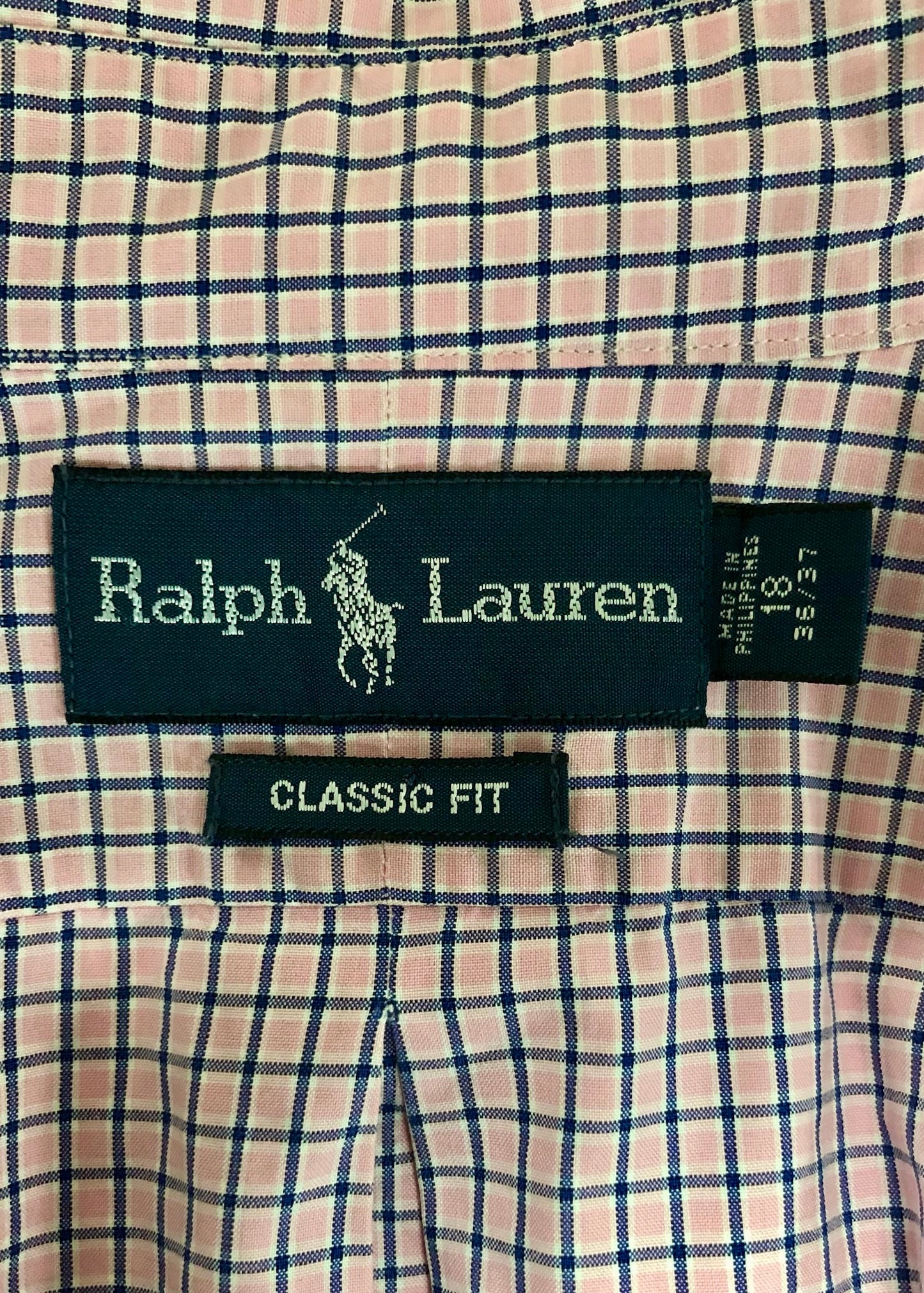 Camisa de botones Polo Ralph Lauren 🏇🏼 de cuadros rosado, azul navy y blanco Talla XXL Entalle Regular