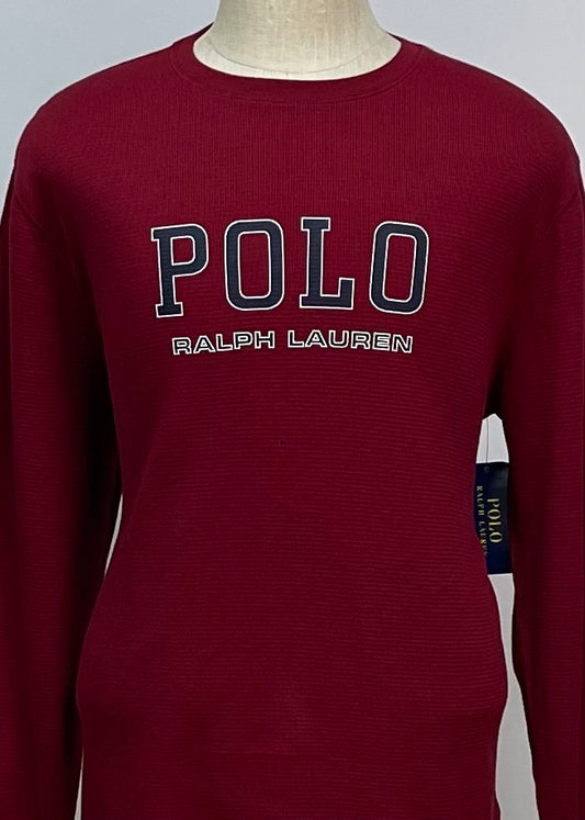 Camiseta cuello redondo Polo Ralph Lauren 🏇🏼 color rojo oscuro con diseño estampado Talla XL