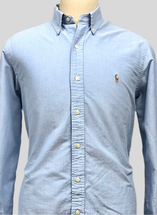 Camisa de botones Polo Ralph Lauren 🏇🏼 Oxford en color celeste Talla L Entalle Custom Fit