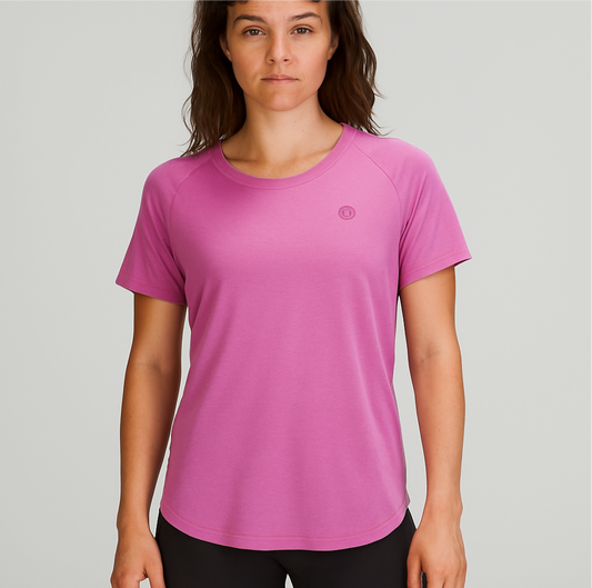 Camiseta de mujer cuello redondo Lululemon 🧘🏻‍♂️ color rosado claro Talla XXL