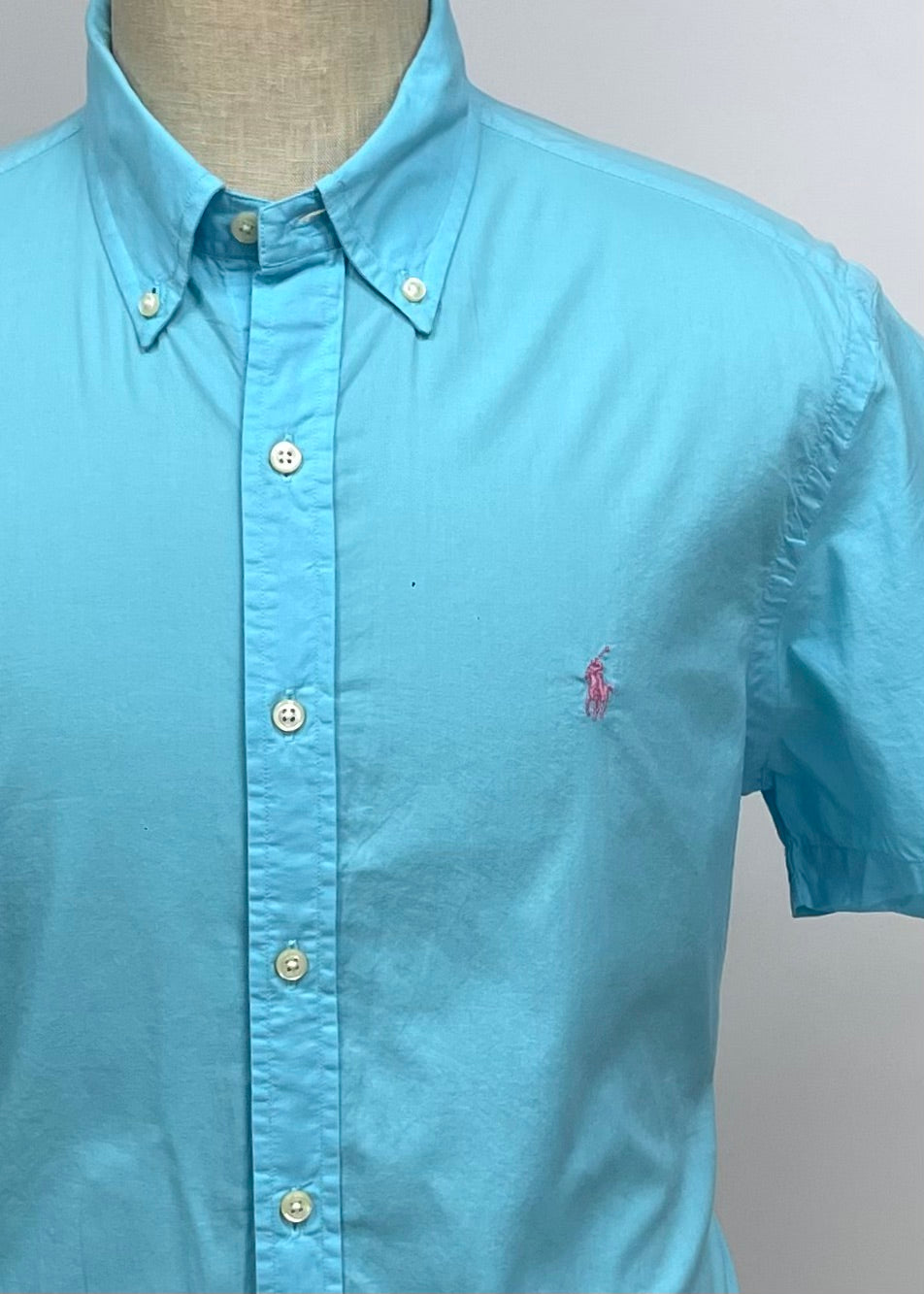 Camisa de botones Polo Ralph Lauren 🏇🏼 color turquesa Talla L Entalle Clásico