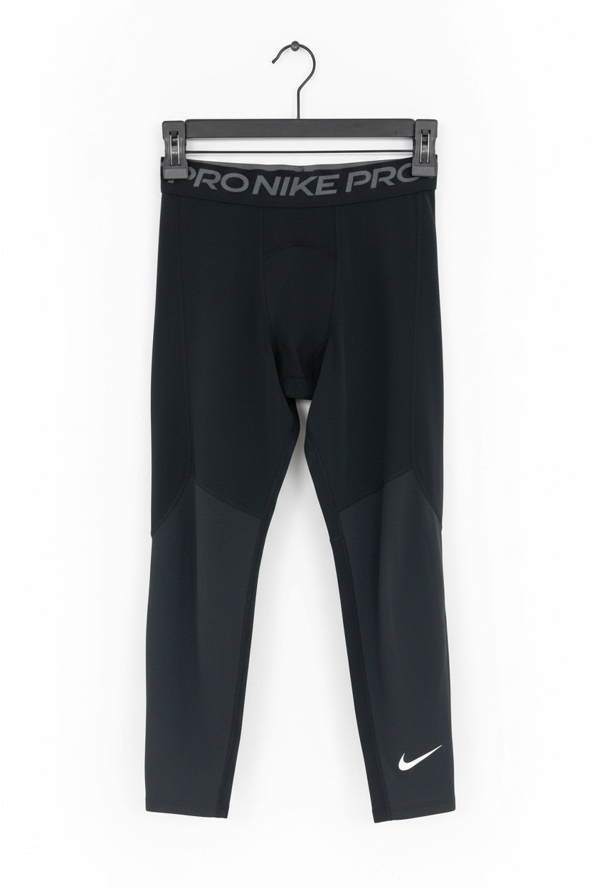 Malla de entrenamiento licra Nike ✔️ Pro Dri-FIT de 3/4 de largo para hombre en Color negro cintura gris Talla M