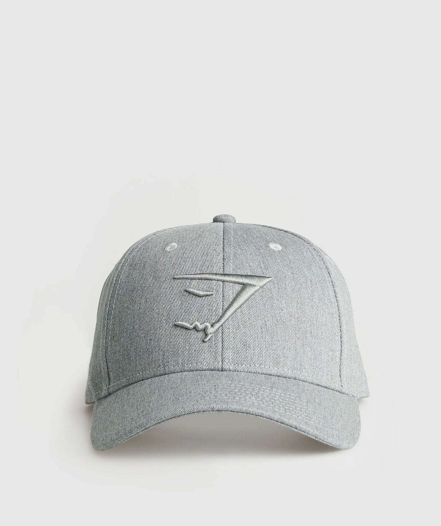 Gorra Gymshark 🏋🏽 color gris y logo tradicional en relieve