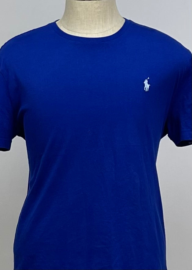 Camiseta cuello Redondo Polo Ralph Lauren 🏇🏼 color azul intenso manga corta Talla Large Entalle Regular