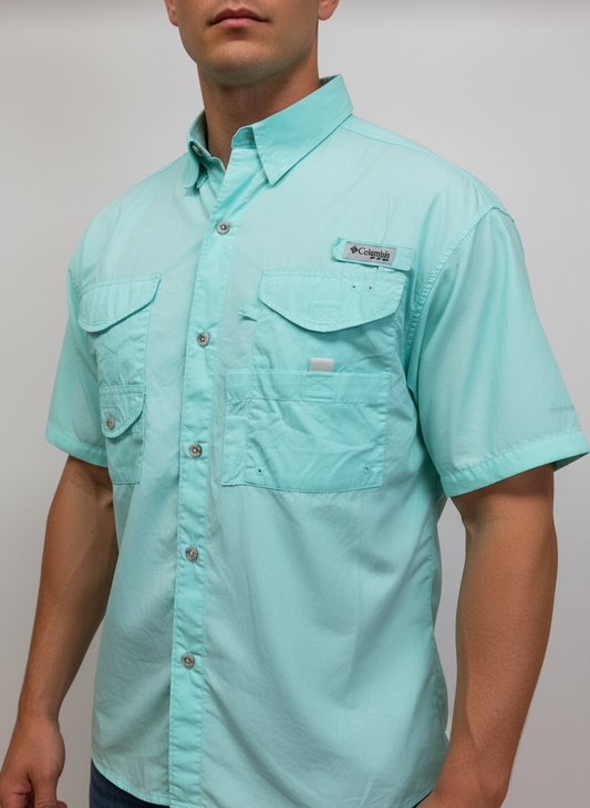 Camisa Columbia 🔹Modelo Superhead color con Omni Shade Manga corta Talla M (ver descripción)