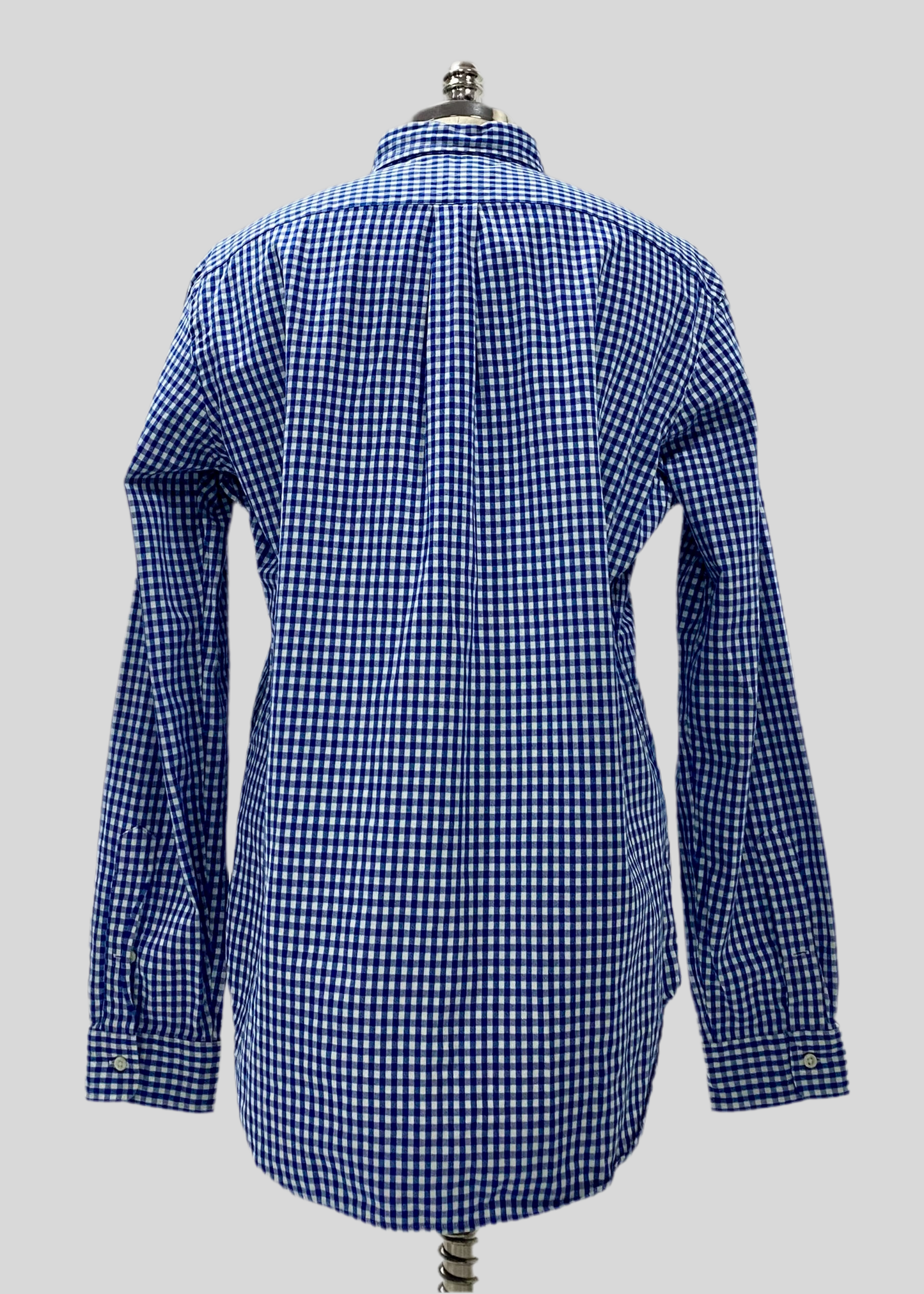 Camisa Polo Ralph Lauren 🏇🏼 con patron de cuadros gingham azul y blanco Talla L Entalle Clásico