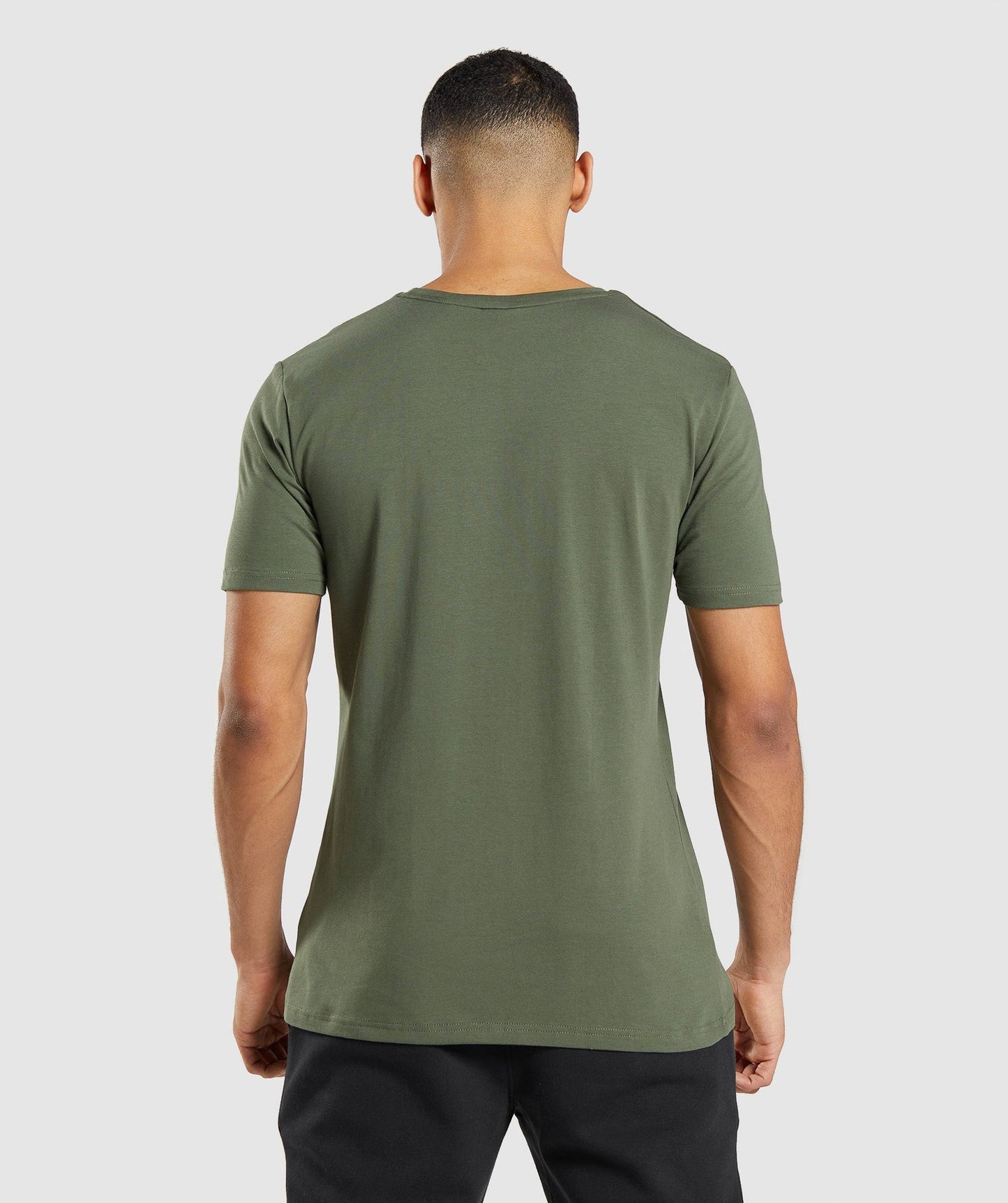 Camiseta de entrenamiento cuello redondo Gymshark 🏋🏽 color verde oliva manga corta Talla M