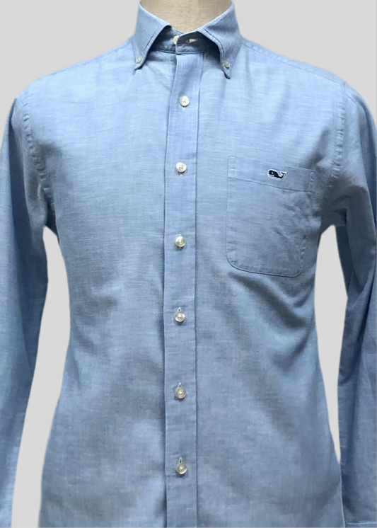 Camisa de botones Vineyard Vines 🐳 en color celeste degradado Talla S Entalle Slim Fit