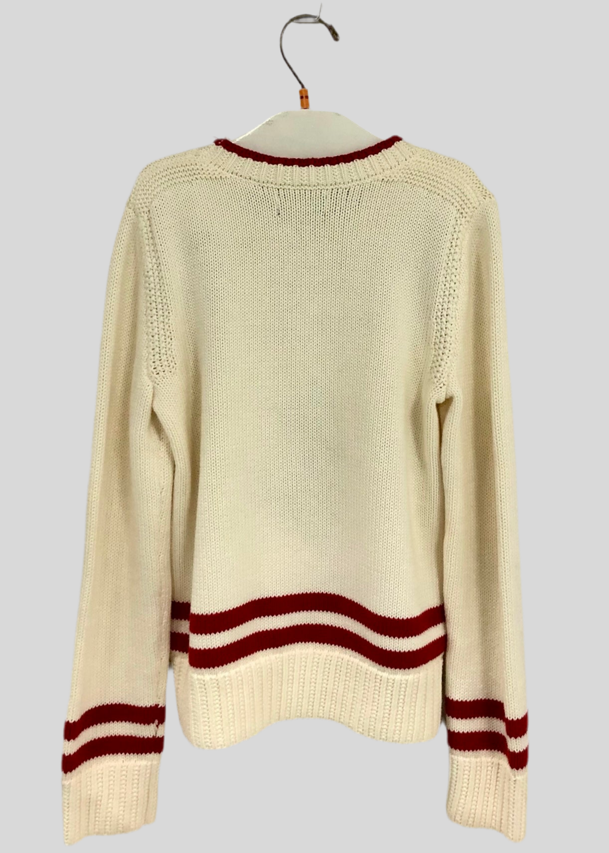 Sueter Jersey tejido de niña Polo Ralph Lauren 🏇🏼 color blanco con diseño de ancla Talla S