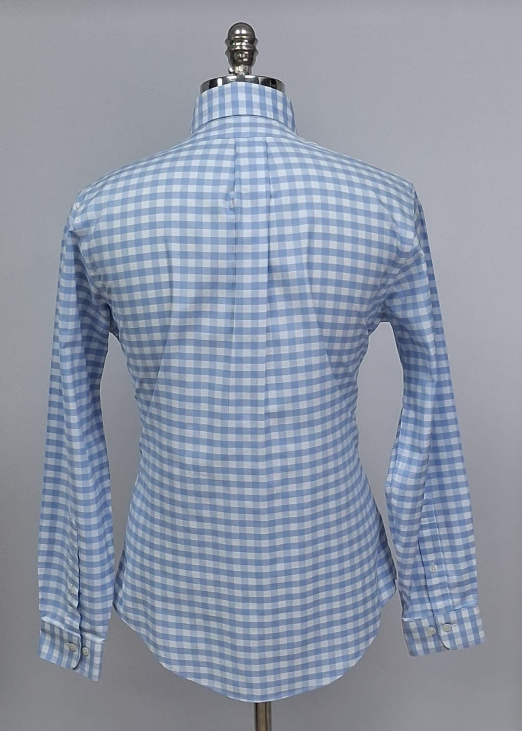 Camisa Brooks Brothers 🐑 con cuadros gingham en celeste y blanco Talla M Entalle Regular