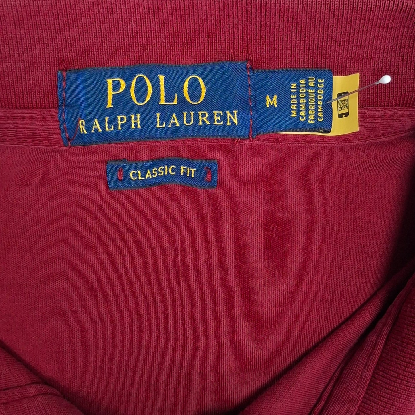 Camiseta Polo Ralph Lauren 🏇🏼 color rojo oscuro Talla M Entalle Clásico