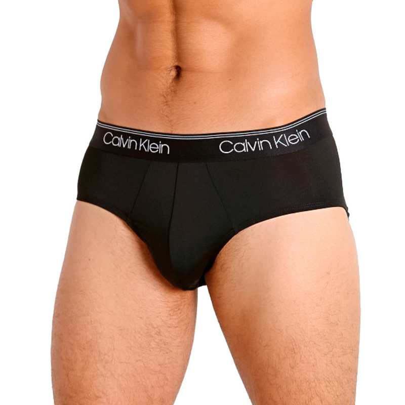 Paquete de 5 Calzoncillos a la cintura Calvin Klein - Tela microfibra stretch en color negro, azul y gris Talla XL