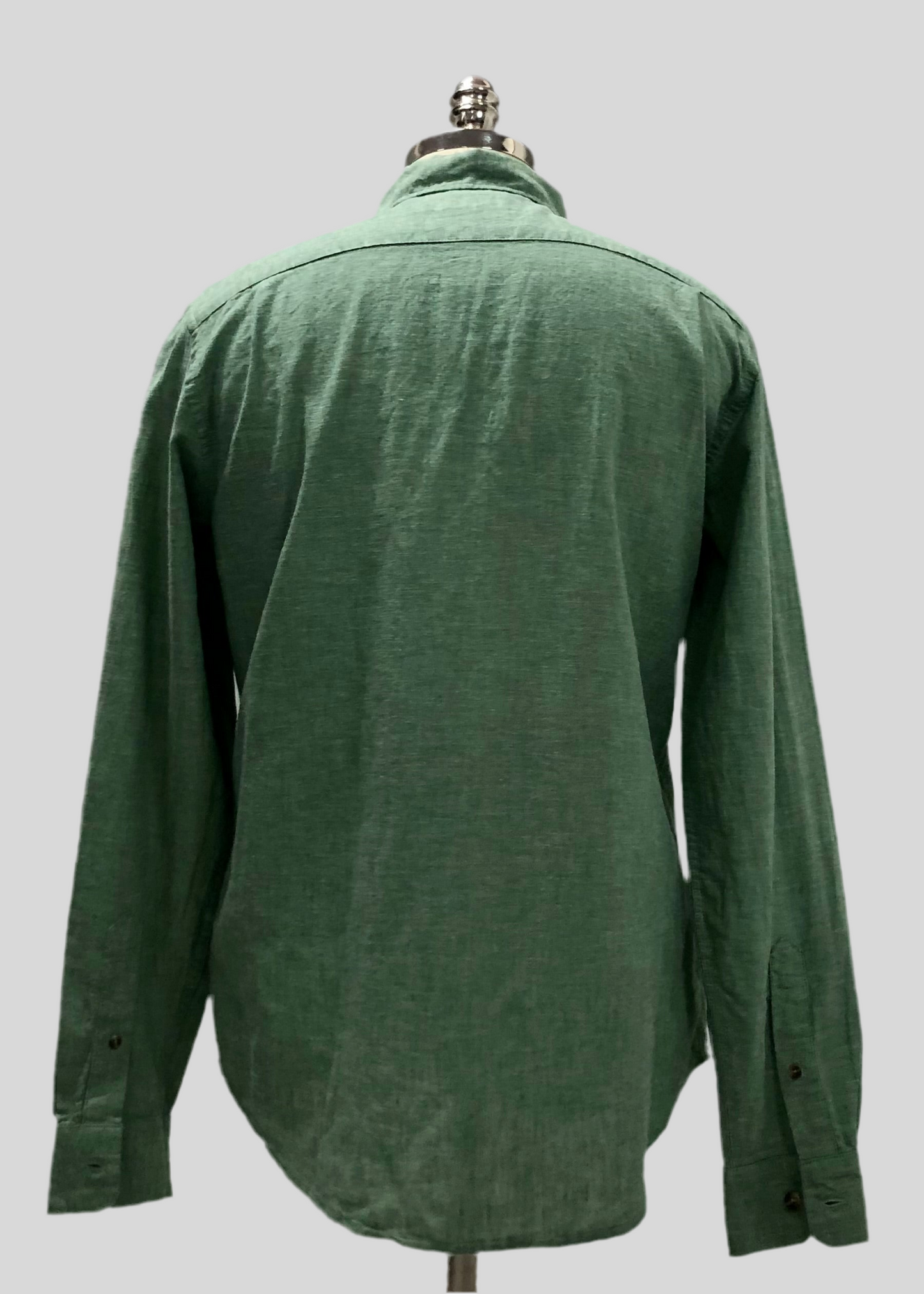 Camisa de botones Old Navy De lino en color verde oliva Talla M Entalle Regular