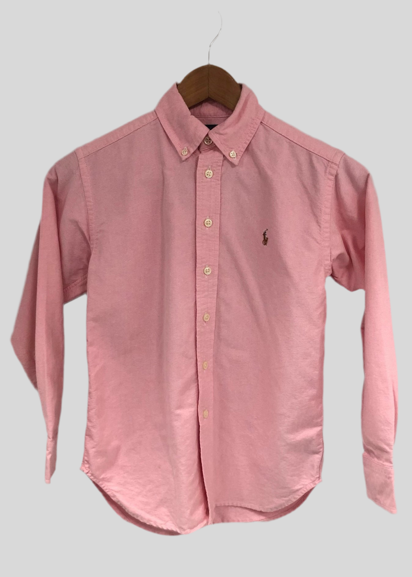Camisa de mujer Polo Ralph Lauren 🏇🏼 Oxford en color rosado Talla M Entalle Regular
