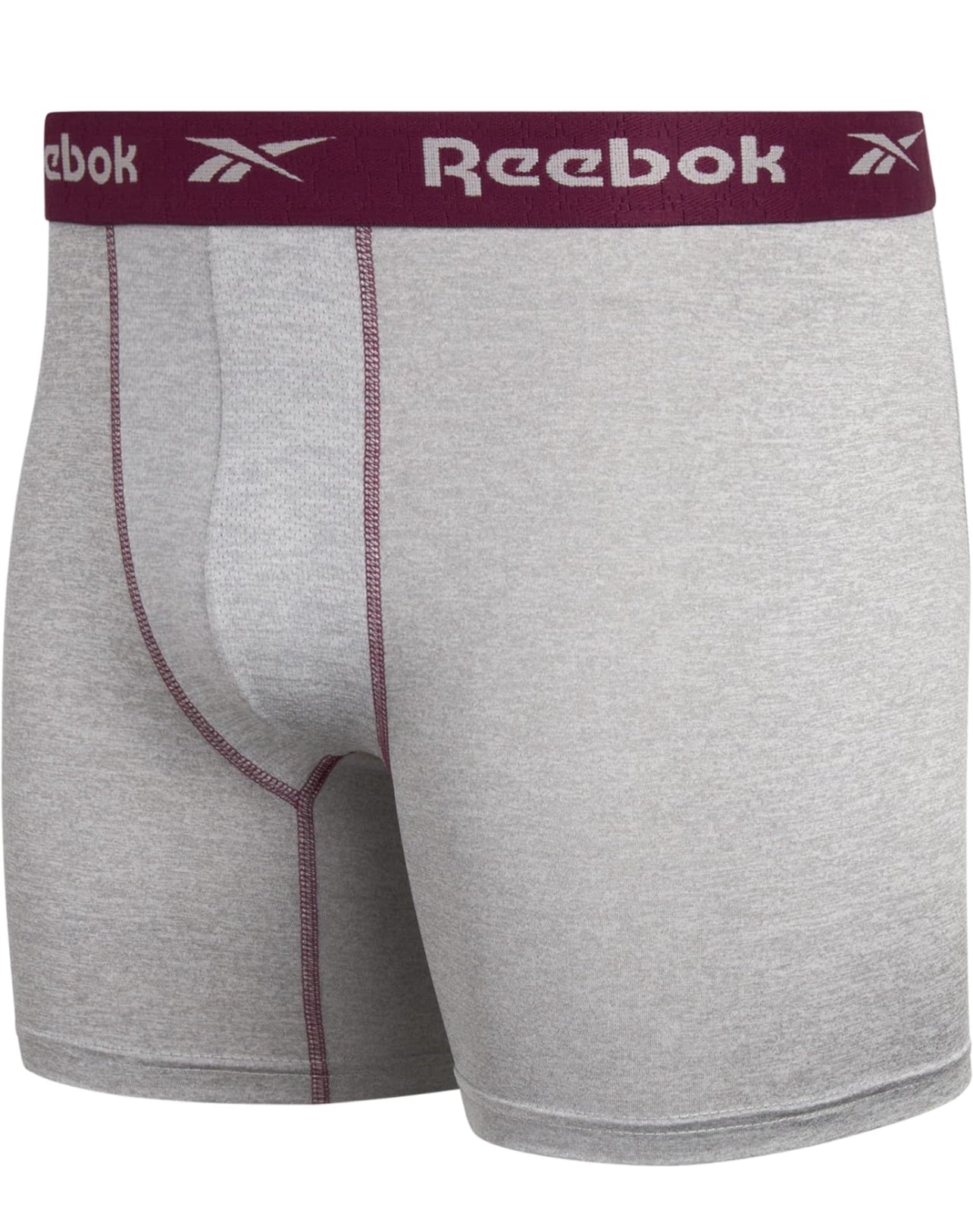 Combo de 4 Boxers Briefs Reebok Tela Performance en color negro y gris Talla M