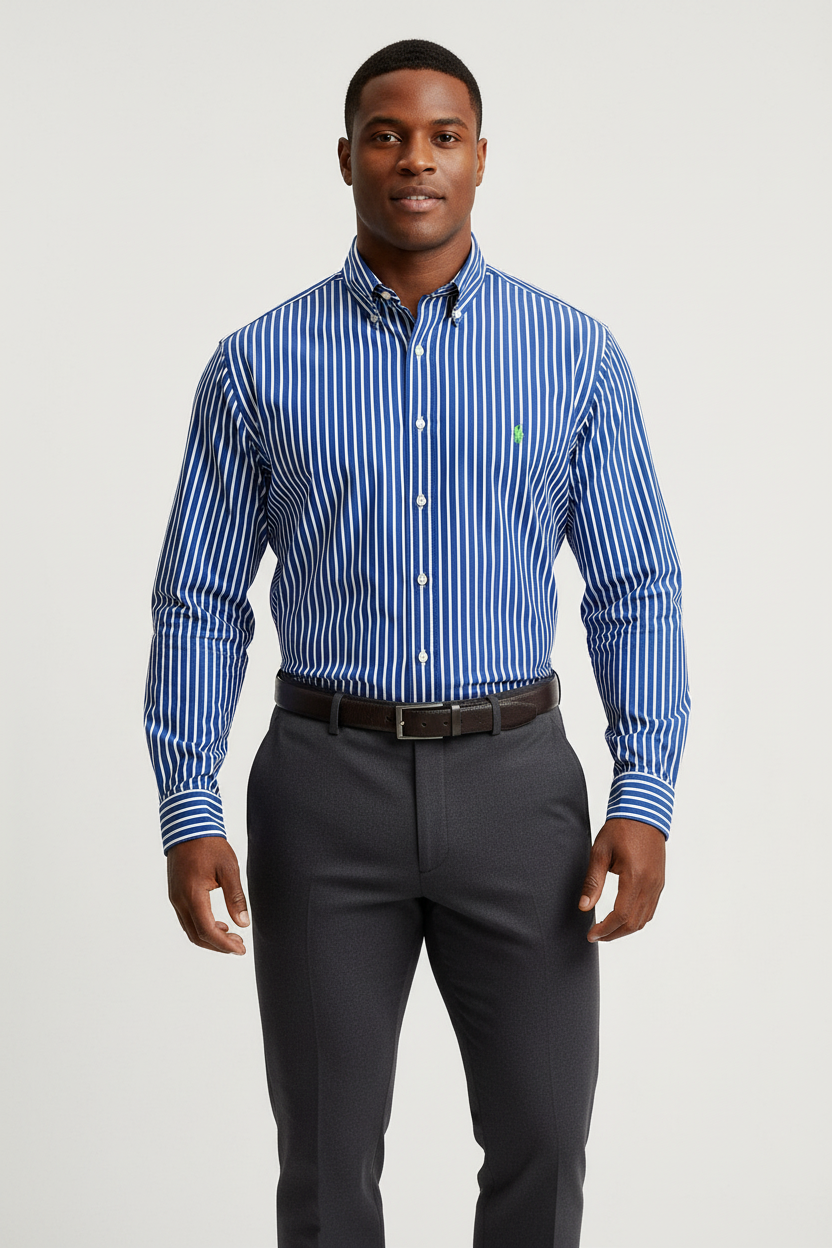 Camisa de botones Polo Ralph Lauren 🏇🏼 color azul de rayas en color Blanco Talla XL Entalle Clásico
