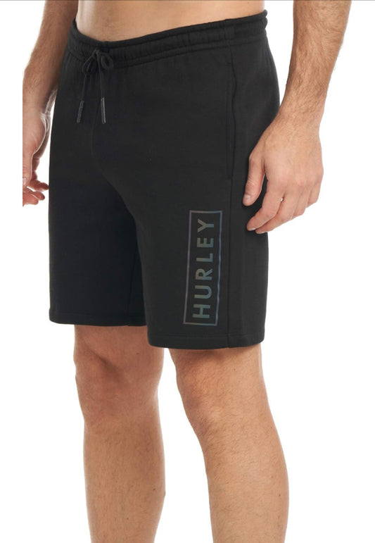 Short Lounge Hurley 🏄🏽‍♂️ color negro y logo reflectante Talla L