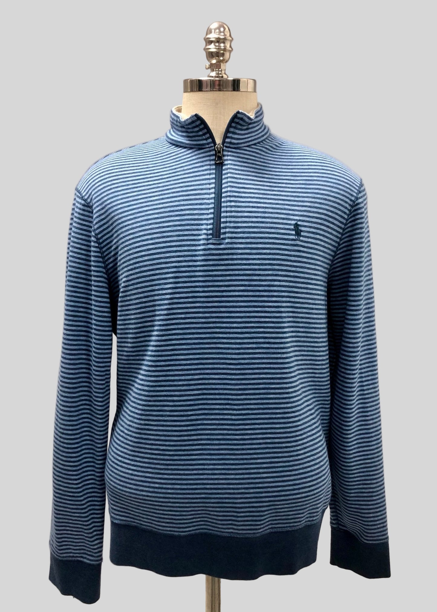 Sueter Jersey Polo Ralph Lauren 🏇🏼 de rayas en color celeste y azul Talla L