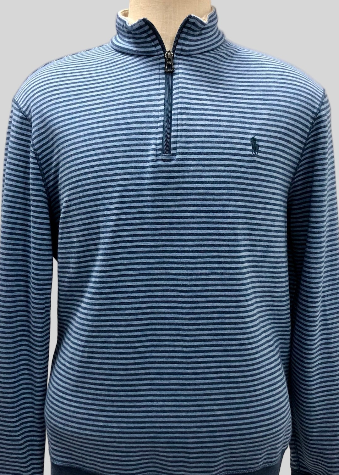Sueter Jersey Polo Ralph Lauren 🏇🏼 de rayas en color celeste y azul Talla L