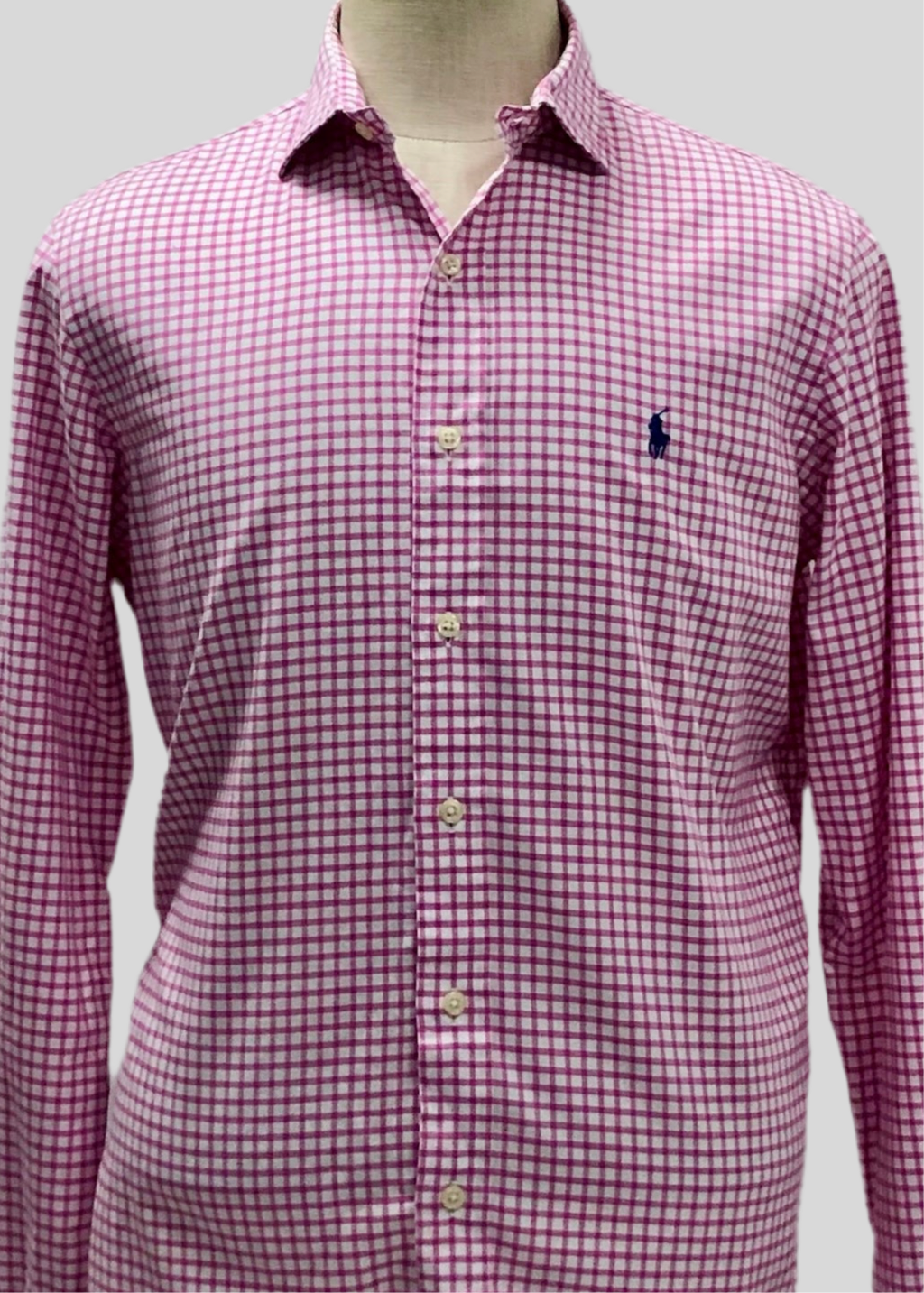 Camisa de botones Polo Ralph Lauren 🏇🏼 de cuadros en violeta y blanco Talla M Entalle Regular