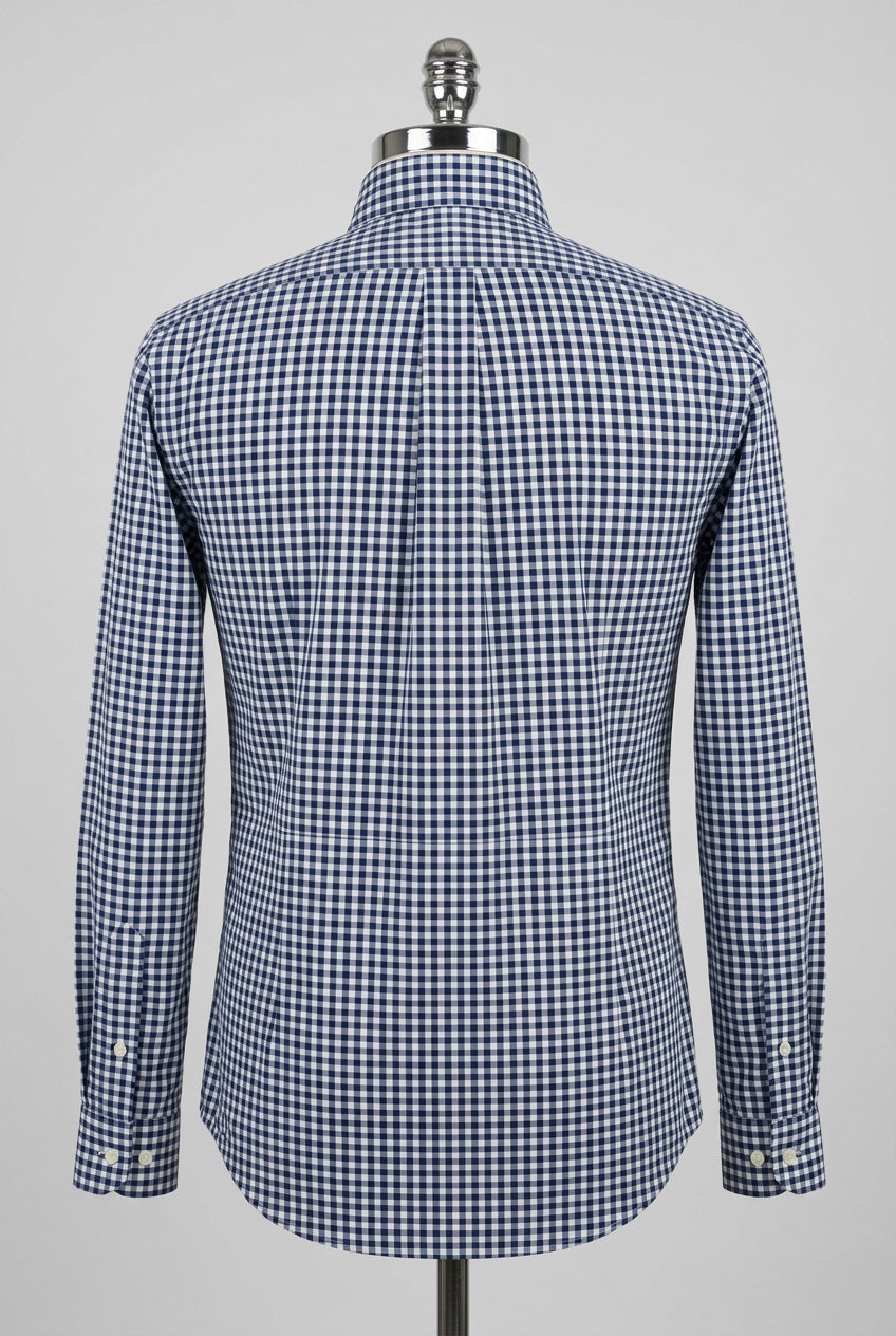 Camisa Polo Ralph Lauren 🏇🏼 de cuadros gingham azul navy y blanco Talla M Entalle Slim Fit