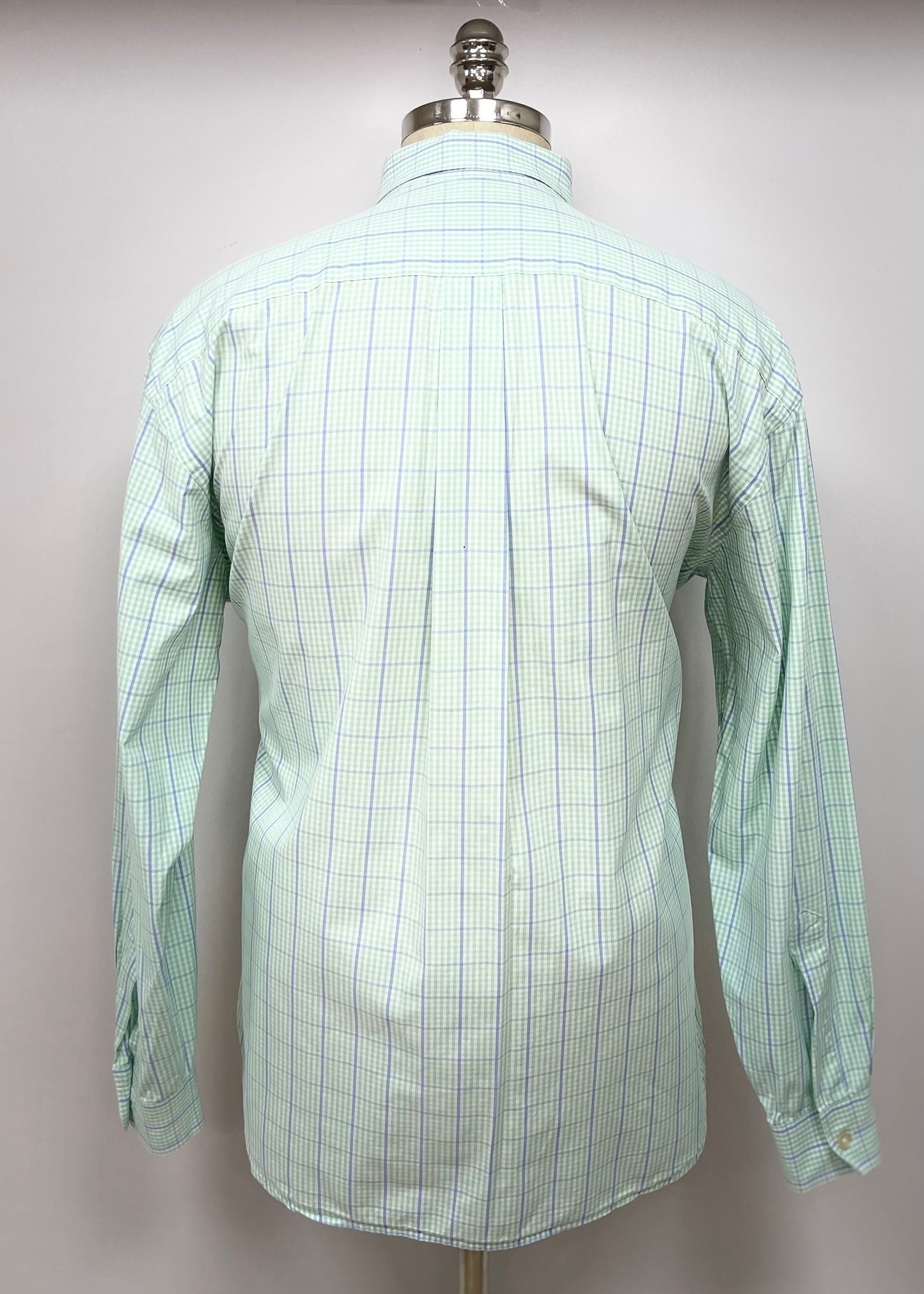 Camisa de botones Vineyard Vines 🐳 color blanco de cuadros en color celeste y verde claro Talla XL Entalle Regular