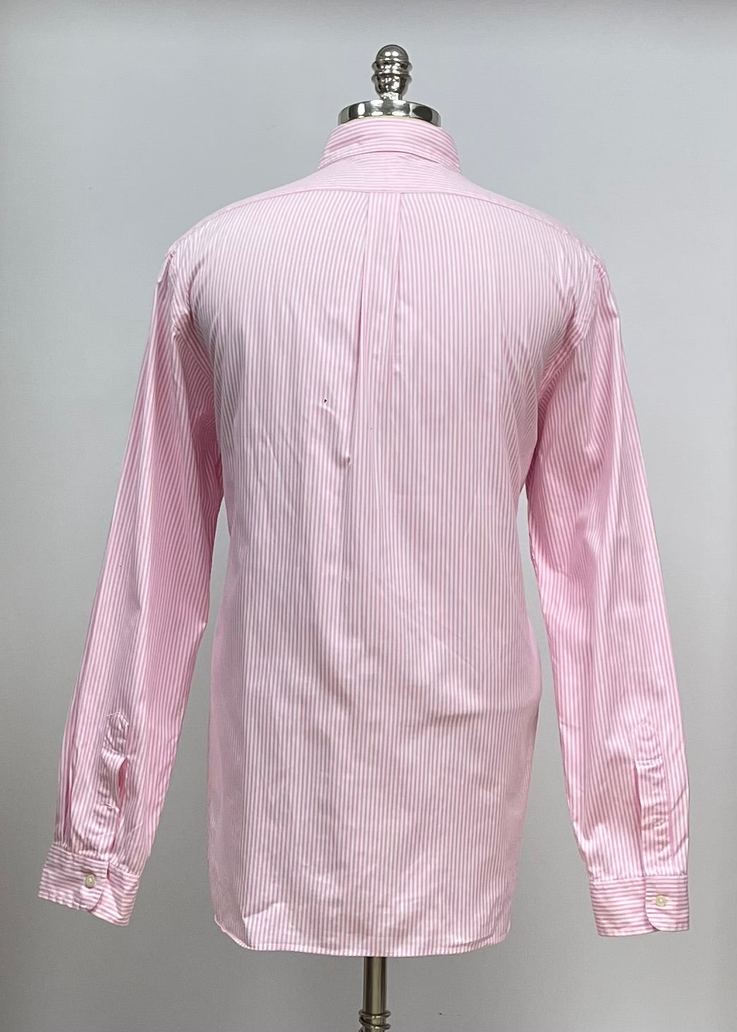 Camisa Polo Ralph Lauren 🏇🏼 con patron de rayas en color rosado y blanco Talla XL Entalle Regular