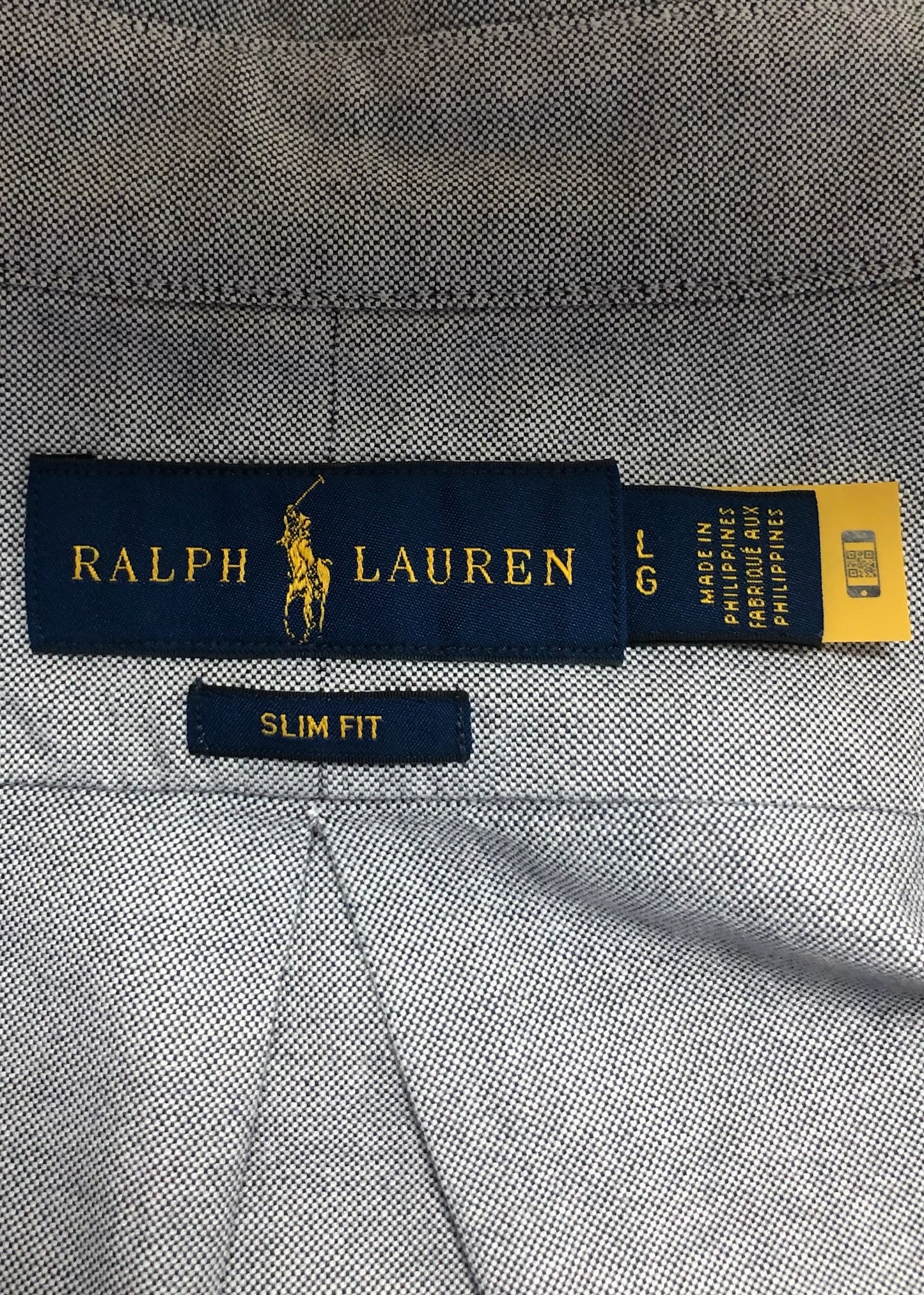 Camisa de botones Polo Ralph Lauren 🏇🏼 Oxford en color gris Talla L Entalle Slim Fit