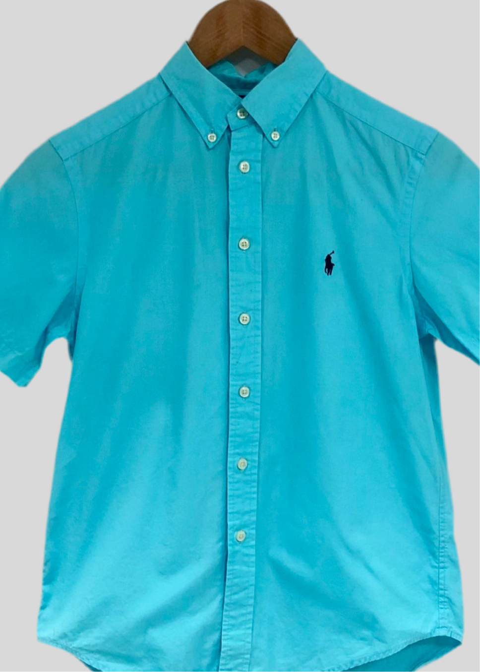 Camisa de niño Polo Ralph Lauren 🏇🏼 Color turquesa Talla M (10-12) Entalle Regular
