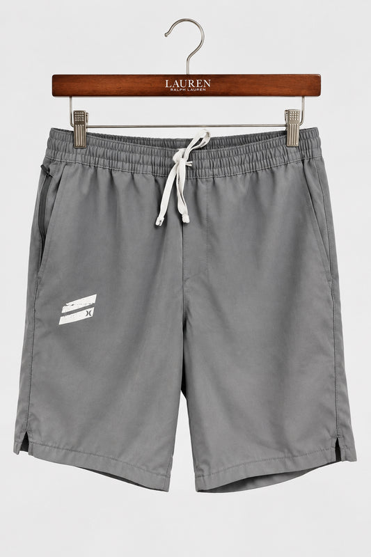 Short Deportivo Hurley 🏄🏽‍♂️ color gris con logo blanco talla S (ver descripción)