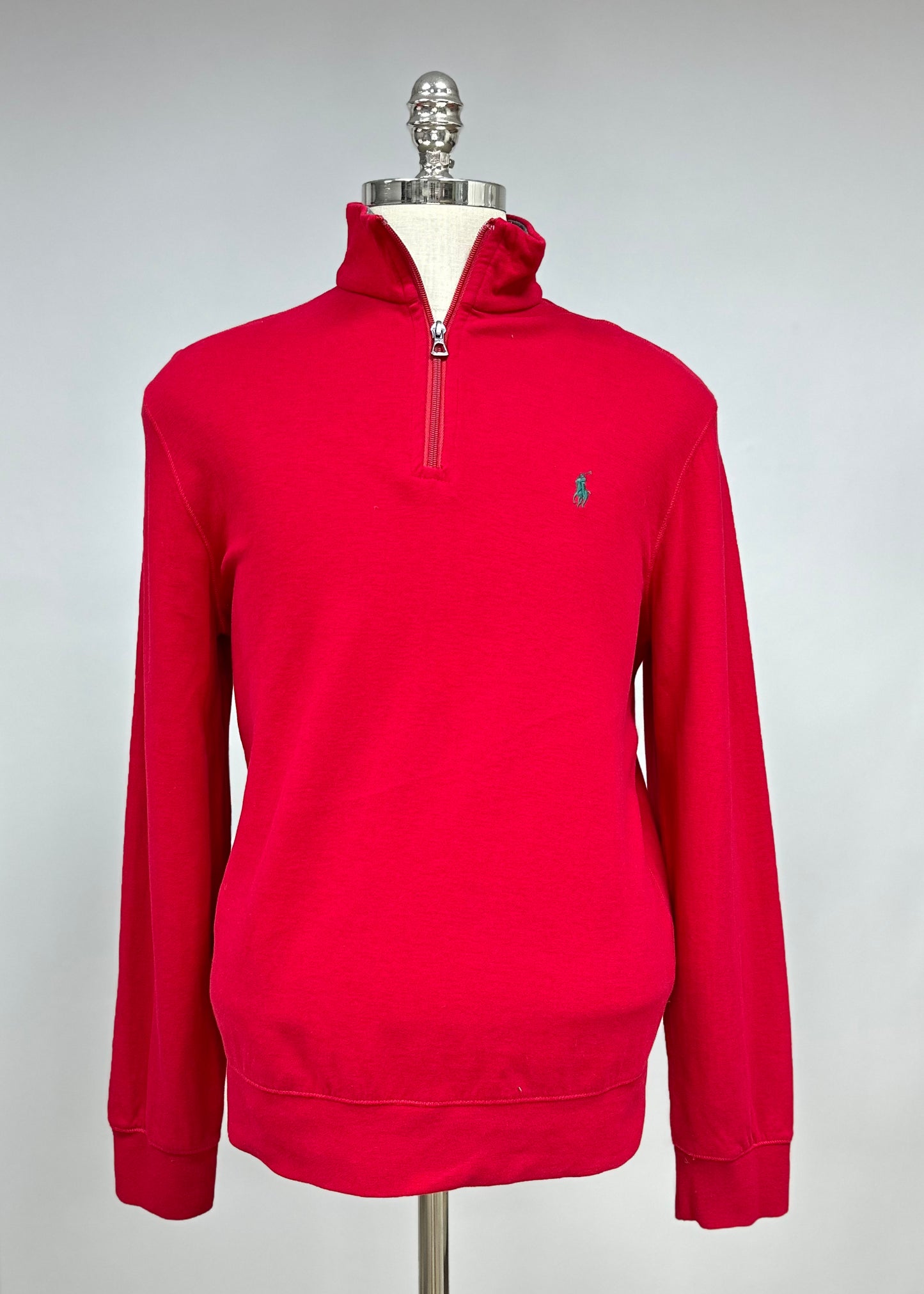 Sueter Jersey Polo Ralph Lauren 🏇🏼 color rojo con logo verde Talla M