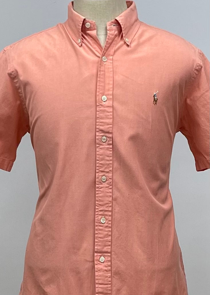 Camisa de botones Polo Ralph Lauren 🏇🏼 Oxford en color salmón Talla L Entalle Custom Fit