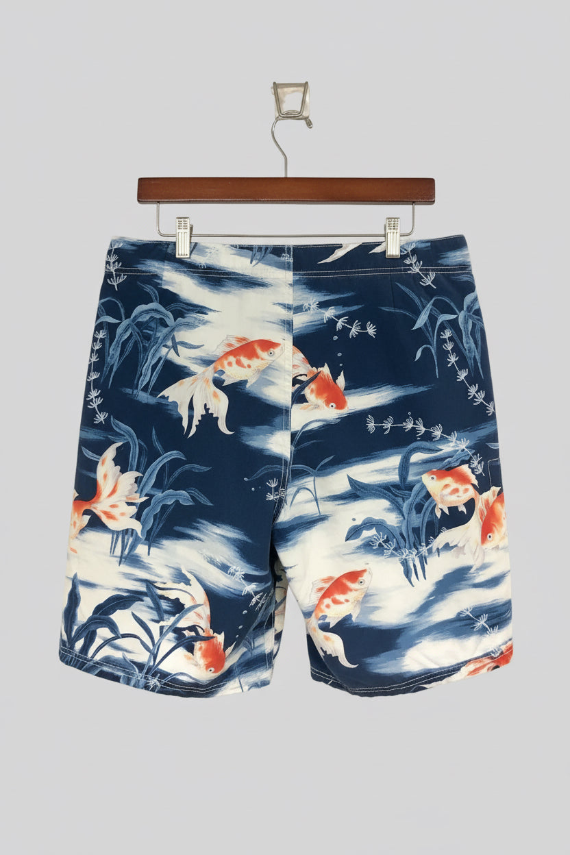 Short de baño Polo Ralph Lauren 🏇🏼 color azul navy con diseño de peces talla L