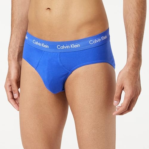 Paquete de 5 Calzoncillos a la cintura Calvin Klein - Tela microfibra stretch en color negro, azul y gris Talla XL