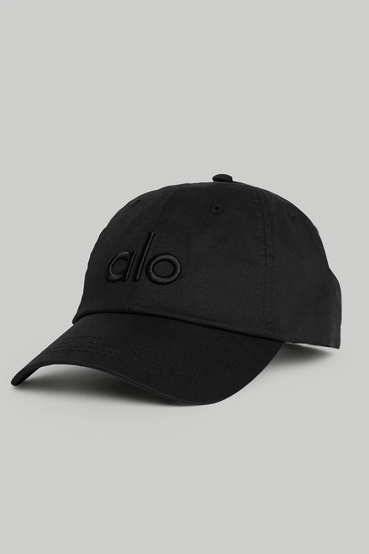 Gorra Alo🧘🏻‍♀️ color negro con cierre de velcro