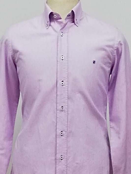 Camisa de botones Carolina Herrera color lila Talla M Entalle Regular (ver descripción)