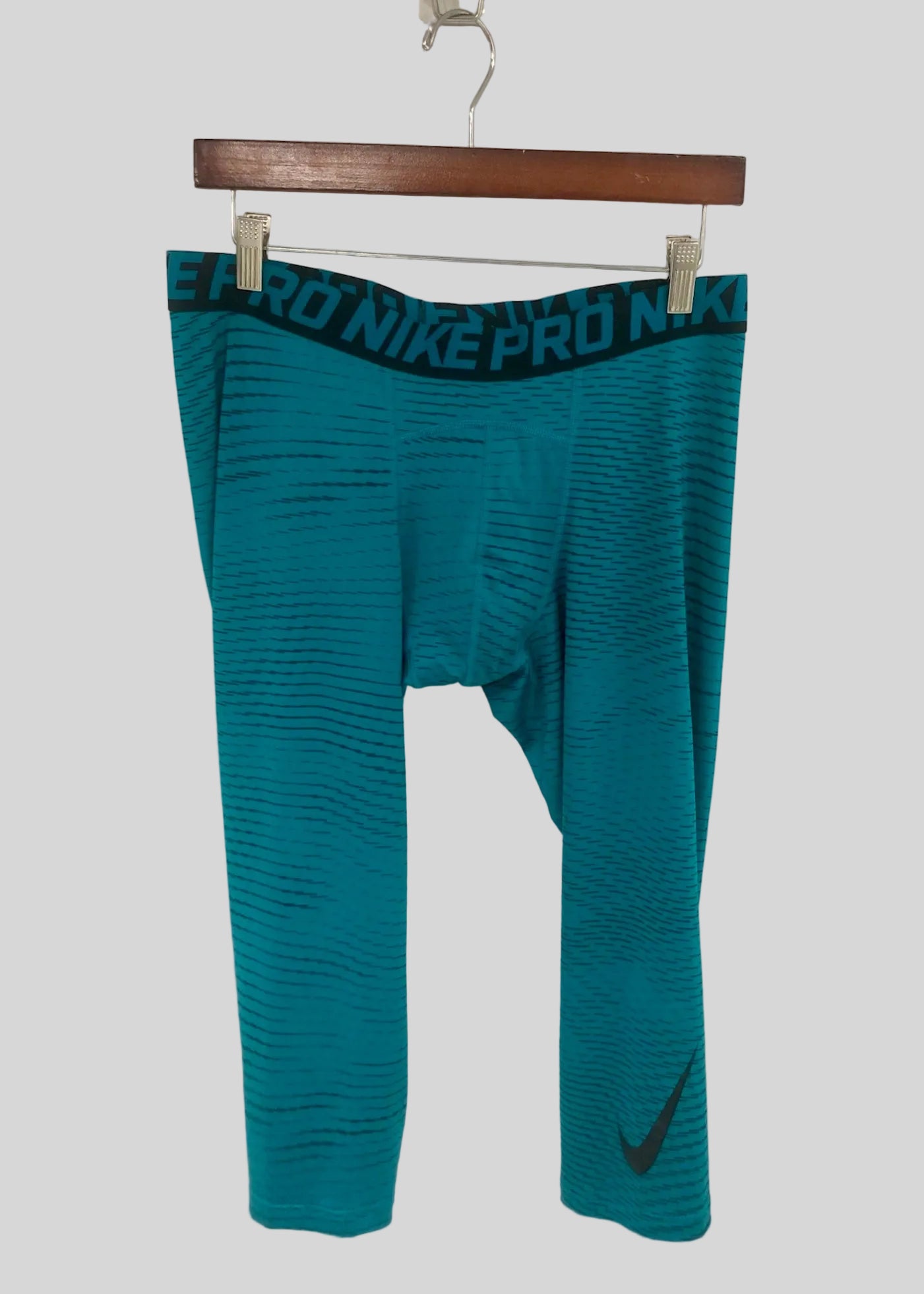 Mallas de entrenamiento licra Nike ✔️ Pro Dri-FIT 3/4 para hombre en Color verde esmeralda Talla XL