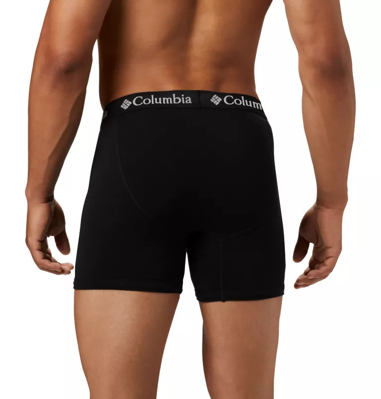 Combo de 3 Boxers Briefs Columbia 🔷 Tela de algodón stretch color Negro Talla   L