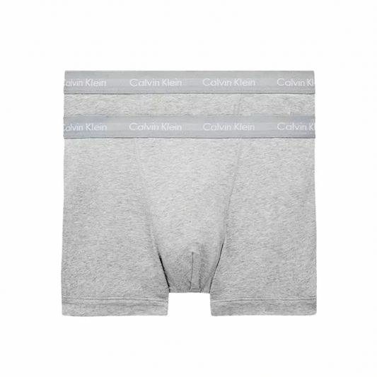 Paquete de 2 Calzoncillos tipo Boxer Calvin Klein Cotton Stretch en color gris - Tela ligera en Talla XXL