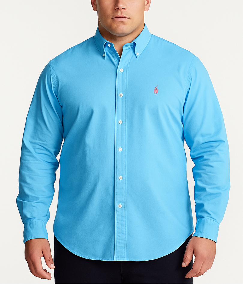 Camisa de botones Polo Ralph Lauren 🏇🏼 color celeste Talla XL Entalle Regular