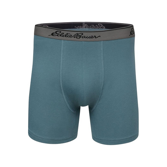 Boxers Briefs marca Eddie Bauer Microfibra - Tela dry-fit en color verde esmeralda Talla L
