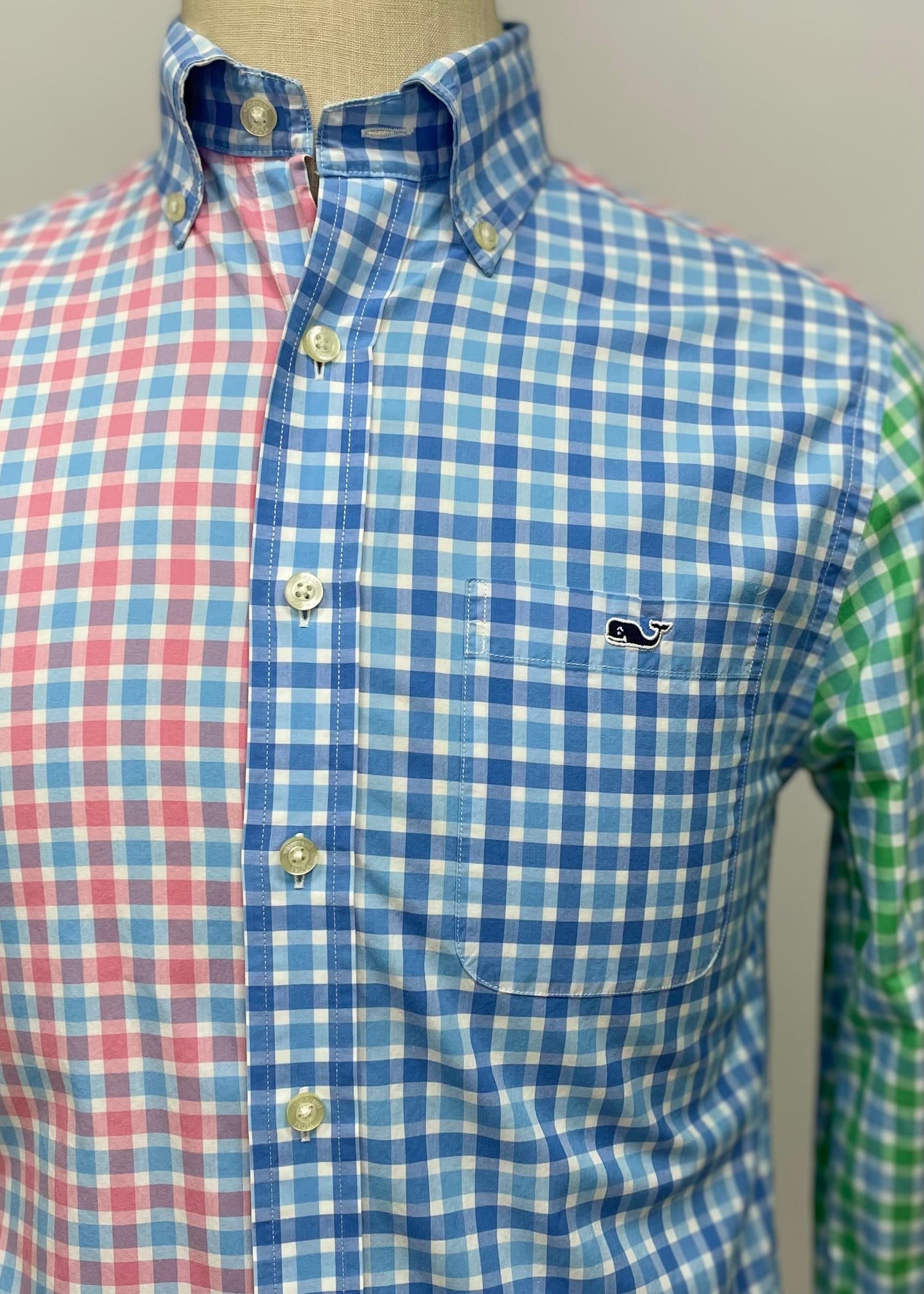 Camisa Vineyard Vines 🐳 de cuadros gingham multicolor Talla S Entalle Slim Fit